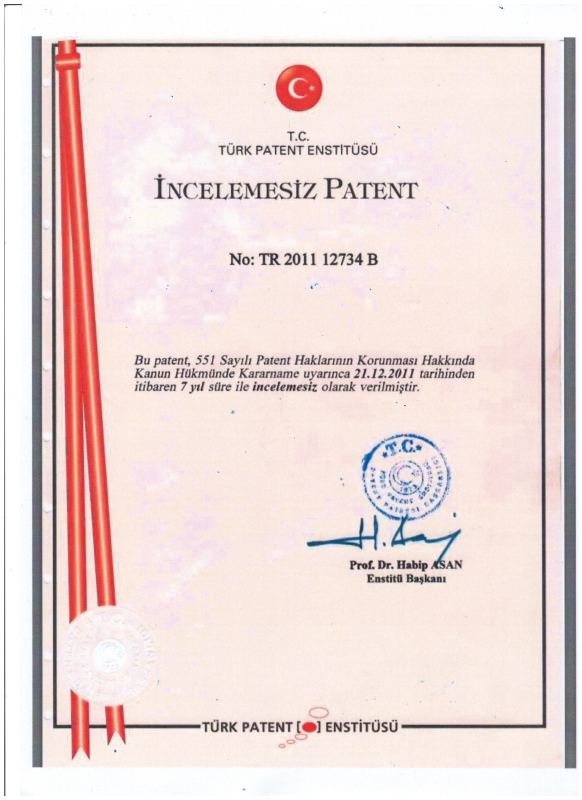 Patent No; Tr 2011 12734 B